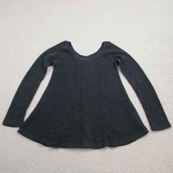 Reformation Womens‎ Crewneck Sweater size S Blue Flare Hem Pullover - Picture 1 of 11